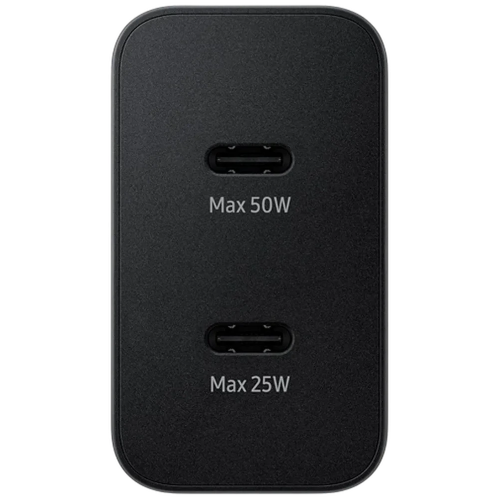 Samsung Dual USB-C Fast Charger – 50W Power Adapter | Black - Image 3