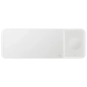 Samsung Trio Fast Wireless Charger (3-in-1) – White + USB-C Cable