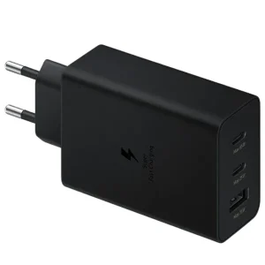 Samsung 65W 3-Port USB Fast Charger – Black