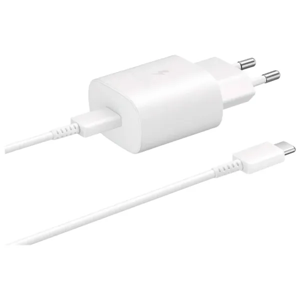 Samsung 25W USB-C Fast Charger with USB-C Cable – EP-TA800 – White