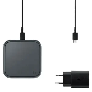 Samsung 15W Wireless Charger Pad EP-P2400 with 25W USB-C Adapter – Black