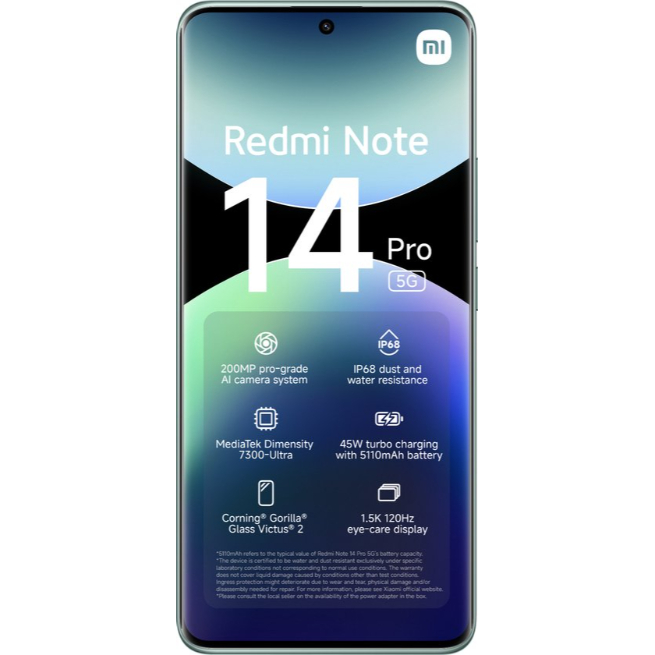Xiaomi Redmi Note 14 Pro - 5G - 8GB/256GB - Coral Green - Image 10