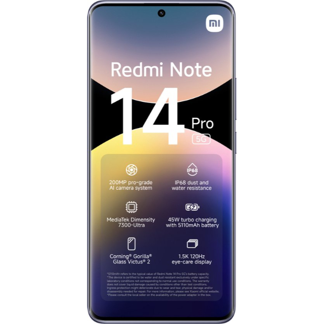 Xiaomi Redmi Note 14 Pro - 5G - 8GB/256GB - Lavender Purple - Image 10