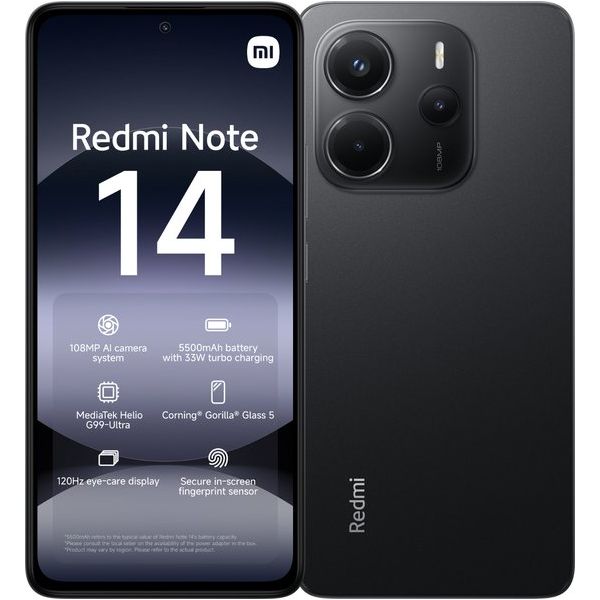 Xiaomi Redmi Note 14 - 8GB/256GB - Midnight Black